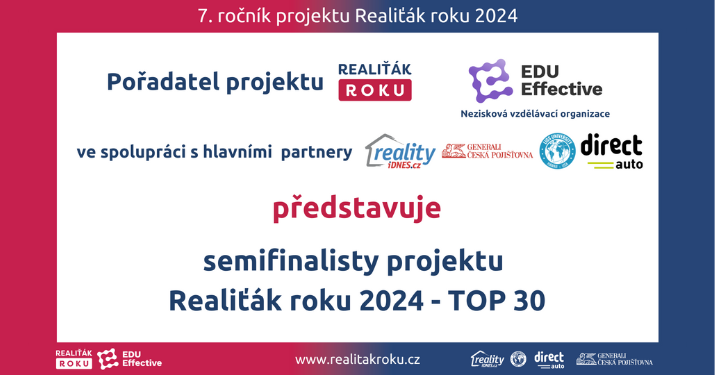 TOP 30 semifinalistů projektu Realiťák roku 2024: Kdo se dostal mezi nejlepší a co je čeká dál?