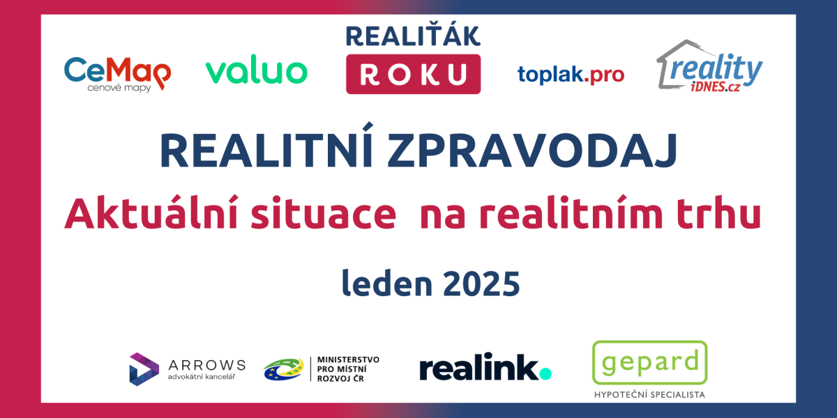 Realitní zpravodaj  - leden 2025 aneb aktuální situace na realitním trhu