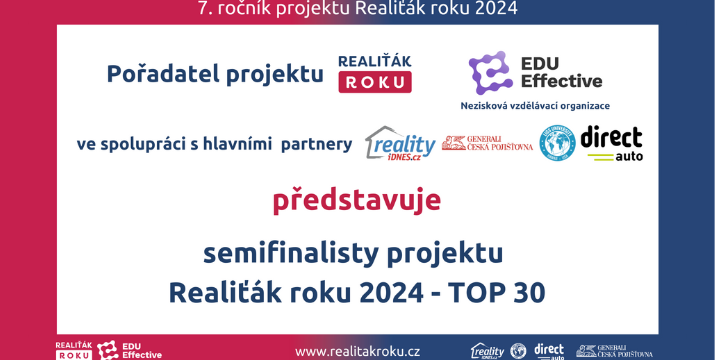 TOP 30 semifinalistů projektu Realiťák roku 2024: Kdo se dostal mezi nejlepší a co je čeká dál?